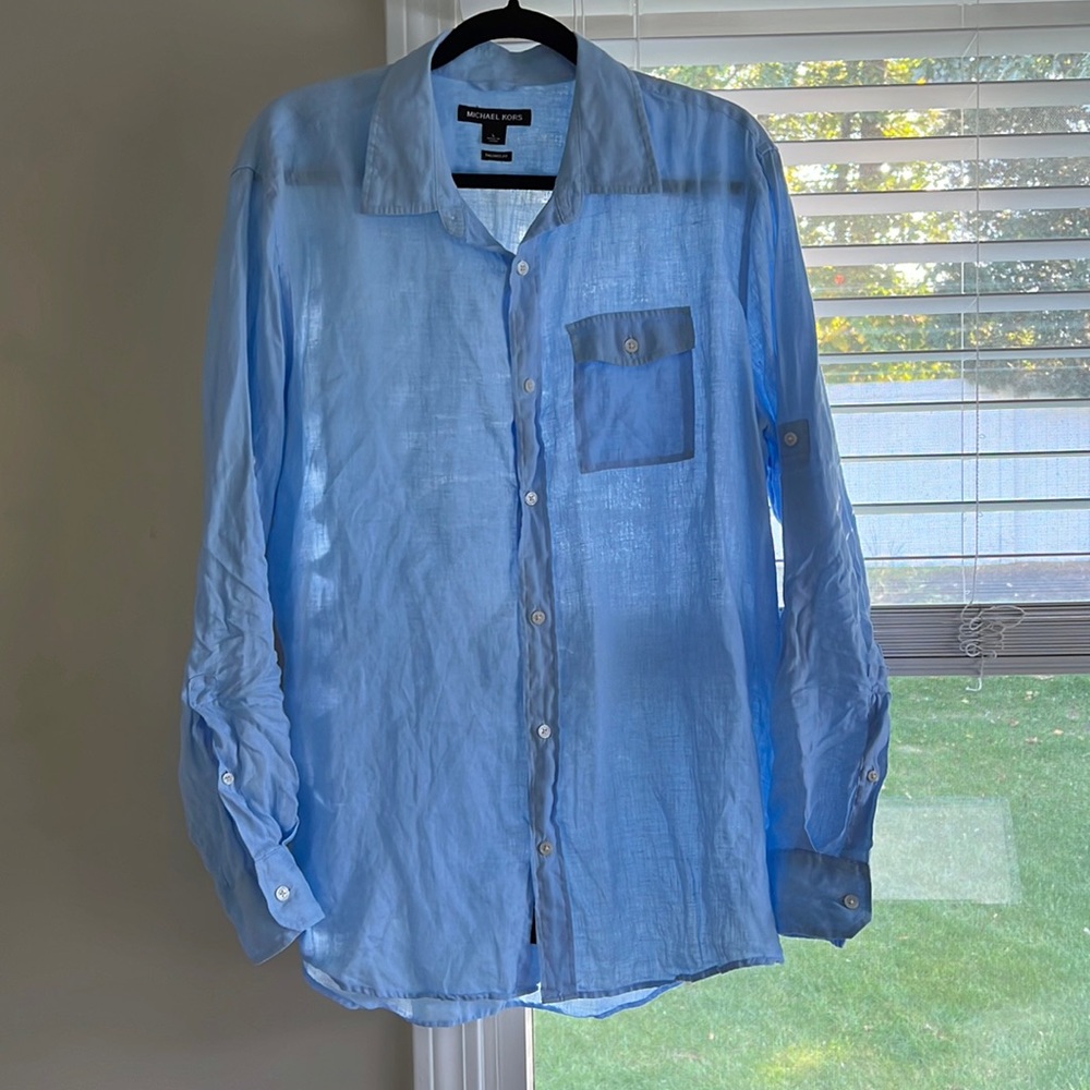 Michael Kors Tailored Fit linen dress shirt